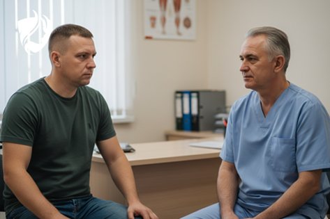 Индивидуальная консультация психолога и пациента в клинике в рамках программы реабилитации участников СВО